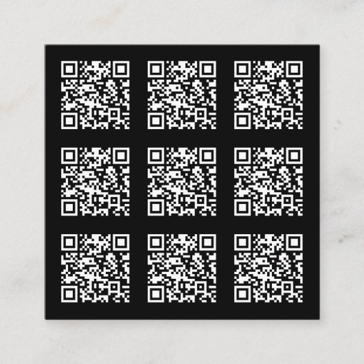 Creëer een QR-codepatroon met tegels | Bewerkbare  Vierkante Visitekaartje (Voorkant)