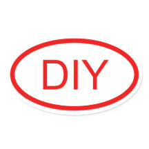 Creëer een Red Euro Style Oval Sticker