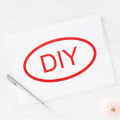 Creëer een Red Euro Style Oval Sticker (Envelop)