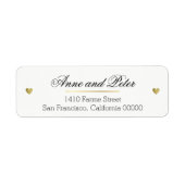 Creëer een romantische custom elegante bruiloft etiket (Voorkant)