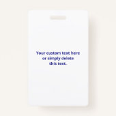 Creëer een scanbare QR-code | Bewerkbaar donkerbla Badge (Achterkant)