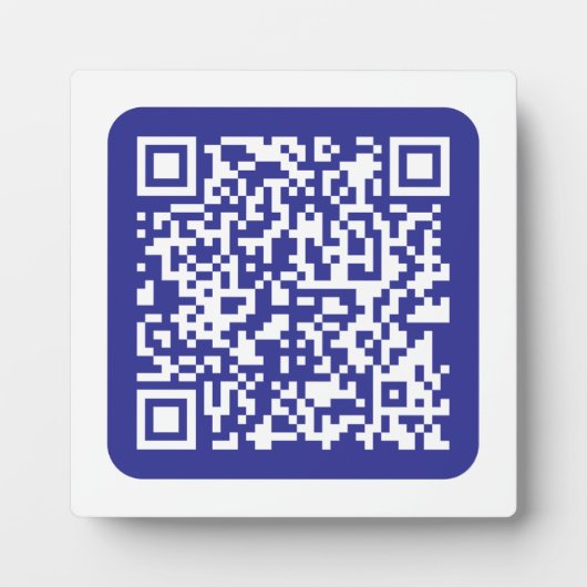 Creëer een scanbare QR-code | Bewerkbaar donkerbla Fotoplaat (Voorkant)