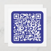 Creëer een scanbare QR-code | Bewerkbaar donkerbla Notitiekaartje (Voorkant / Achterkant)