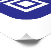 Creëer een scanbare QR-code | Bewerkbaar donkerbla Perfect Poster (Hoek)