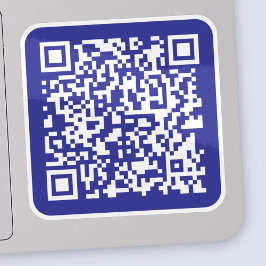 Creëer een scanbare QR-code | Bewerkbaar donkerbla Sticker