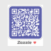 Creëer een scanbare QR-code | Bewerkbaar donkerbla Sticker (Vel)