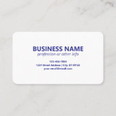 Creëer een scanbare QR-code | Bewerkbaar donkerbla Visitekaartje (Achterkant)