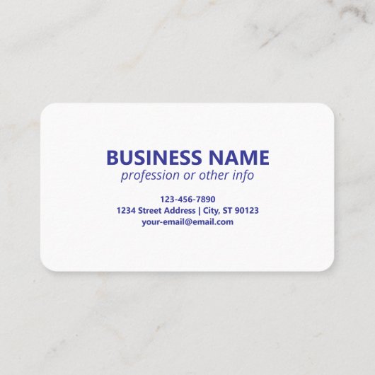 Creëer een scanbare QR-code | Bewerkbaar donkerbla Visitekaartje (Achterkant)