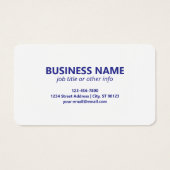 Creëer een scanbare QR-code | Bewerkbaar donkerbla Visitekaartje (Achterkant)