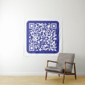 Creëer een scanbare QR-code | Bewerkbaar donkerbla Wandkleed (In Situ (horizontaal))