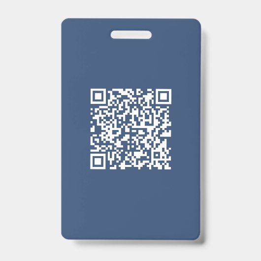 Creëer een scanbare QR-code | Faded Navy Blue Badge (Voorzijde)