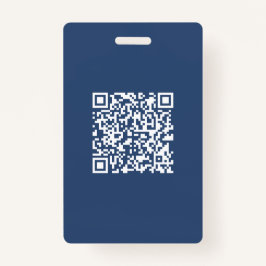 Creëer een scanbare QR-code | Faded Navy Blue Badge