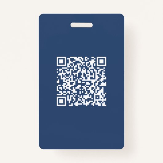 Creëer een scanbare QR-code | Faded Navy Blue Badge (Voorkant)