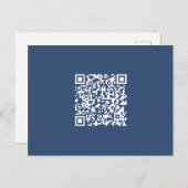Creëer een scanbare QR-code | Faded Navy Blue Briefkaart (Voorkant / Achterkant)