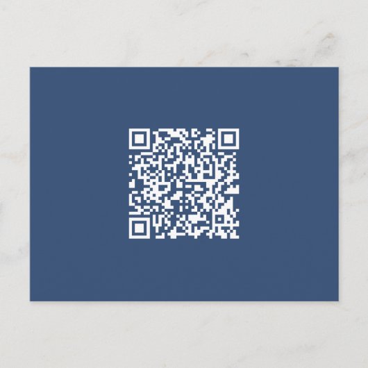 Creëer een scanbare QR-code | Faded Navy Blue Briefkaart (Voorkant)