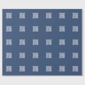 Creëer een scanbare QR-code | Faded Navy Blue Cadeaupapier (Vlak)
