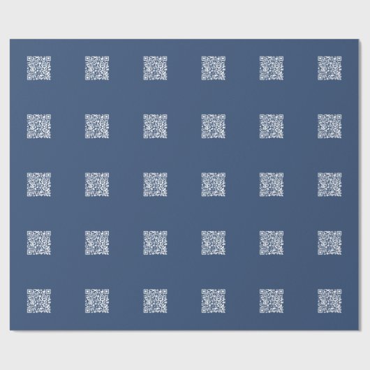 Creëer een scanbare QR-code | Faded Navy Blue Cadeaupapier (Vlak)