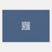 Creëer een scanbare QR-code | Faded Navy Blue Inpakpapier Vel (Voorkant)