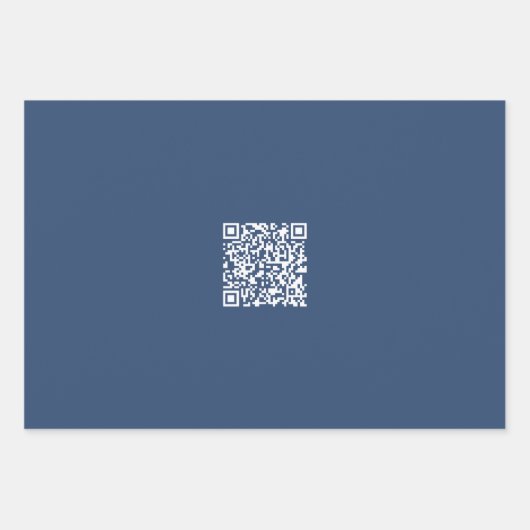 Creëer een scanbare QR-code | Faded Navy Blue Inpakpapier Vel (Voorkant)