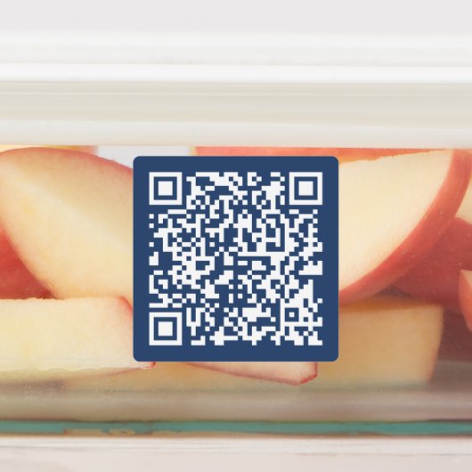 Creëer een scanbare QR-code | Faded Navy Blue Labels (Aangebracht)