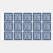 Creëer een scanbare QR-code | Faded Navy Blue Labels (Vel)