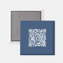 Creëer een scanbare QR-code | Faded Navy Blue Magneet