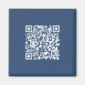 Creëer een scanbare QR-code | Faded Navy Blue Magneet (Voorkant)