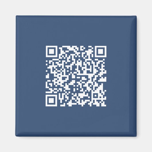 Creëer een scanbare QR-code | Faded Navy Blue Magneet (Voorkant)