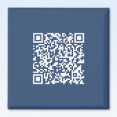 Creëer een scanbare QR-code | Faded Navy Blue Magneet