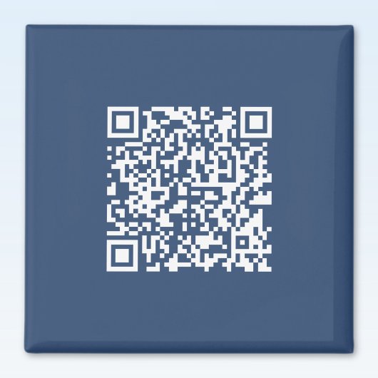 Creëer een scanbare QR-code | Faded Navy Blue Magneet