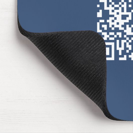 Creëer een scanbare QR-code | Faded Navy Blue Muismat (Hoek)