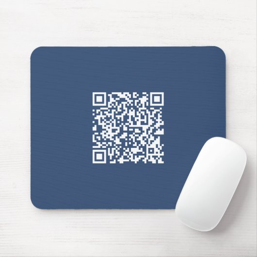 Creëer een scanbare QR-code | Faded Navy Blue Muismat (Met muis)