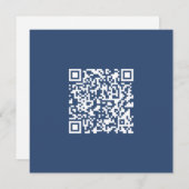 Creëer een scanbare QR-code | Faded Navy Blue Notitiekaartje (Voorkant / Achterkant)