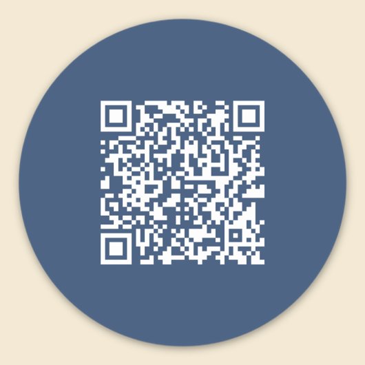Creëer een scanbare QR-code | Faded Navy Blue Ronde Sticker