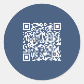 Creëer een scanbare QR-code | Faded Navy Blue Ronde Sticker (Voorkant)