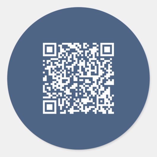 Creëer een scanbare QR-code | Faded Navy Blue Ronde Sticker (Voorkant)