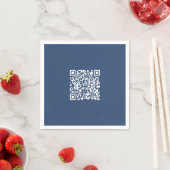 Creëer een scanbare QR-code | Faded Navy Blue Servet (Insitu)