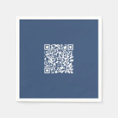 Creëer een scanbare QR-code | Faded Navy Blue Servet (Voorkant)