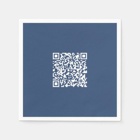 Creëer een scanbare QR-code | Faded Navy Blue Servet (Voorkant)