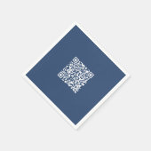 Creëer een scanbare QR-code | Faded Navy Blue Servet (Hoek)