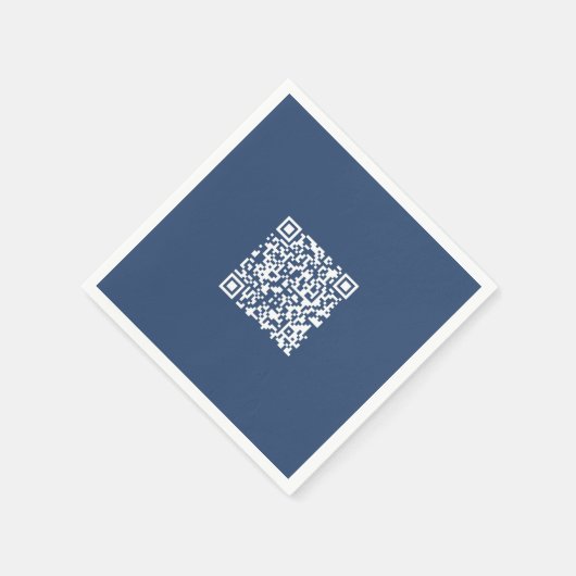 Creëer een scanbare QR-code | Faded Navy Blue Servet (Hoek)