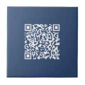 Creëer een scanbare QR-code | Faded Navy Blue Tegeltje (Voorkant)