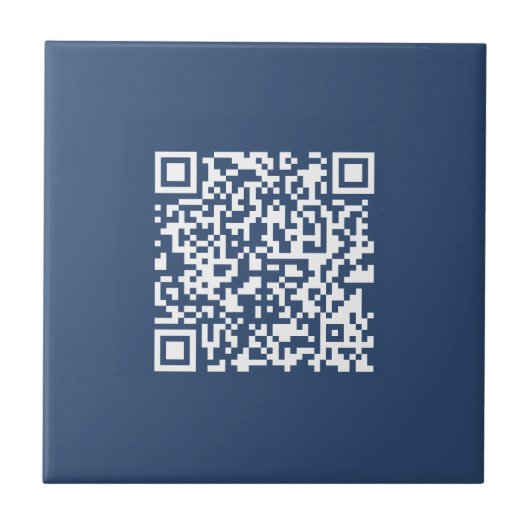Creëer een scanbare QR-code | Faded Navy Blue Tegeltje (Voorkant)