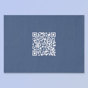 Creëer een scanbare QR-code   Faded Navy Blue Tissuepapier
