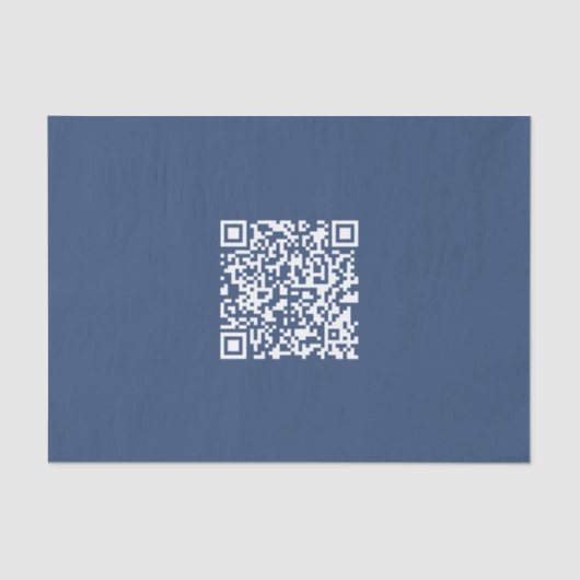 Creëer een scanbare QR-code | Faded Navy Blue Tissuepapier (Voorkant)