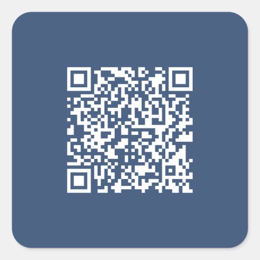 Creëer een scanbare QR-code | Faded Navy Blue Vierkante Sticker (Voorkant)