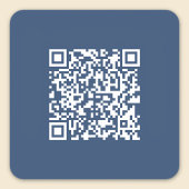 Creëer een scanbare QR-code | Faded Navy Blue Vierkante Sticker