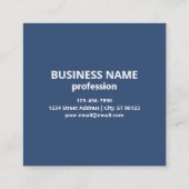 Creëer een scanbare QR-code | Faded Navy Blue Vierkante Visitekaartje (Achterkant)