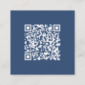 Creëer een scanbare QR-code | Faded Navy Blue Vierkante Visitekaartje (Voorkant)