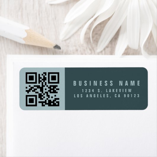 Creëer een scanbare QR-code | Modern retouradres Etiket (Insitu)
